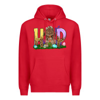 Red Hop rabbit Premium Hoodie - NancyCooperArtShop