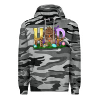 Slate Camo Hop rabbit Premium Hoodie - NancyCooperArtShop