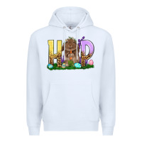 White Hop rabbit Premium Hoodie - NancyCooperArtShop
