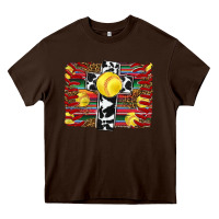 Chocolate Brown softball cross serape leopard background Heavy Core Tee - RanaPortraitStore