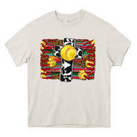 Cream softball cross serape leopard background Heavy Core Tee - RanaPortraitStore