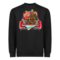 Black Christmas truck Heavyweight Sweatshirt - BarkalooDesign