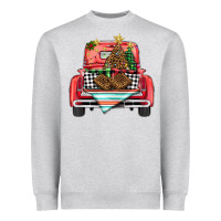 Heather Grey Christmas truck Heavyweight Sweatshirt - BarkalooDesign