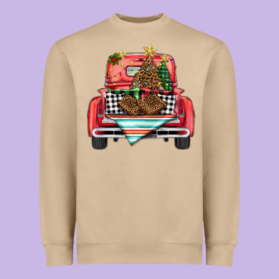 Christmas Truck Heavyweight Sweatshirt Designed By Barkaloodesign