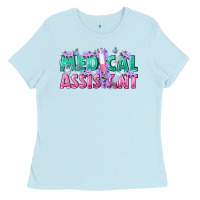 Baby Blue medical assistant Ladies Tee - texasbilliewilder