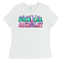 White medical assistant Ladies Tee - texasbilliewilder