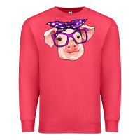 Cardinal pig with bandana Premium Sweatshirt - RanaPortraitStore