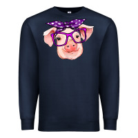 Navy pig with bandana Premium Sweatshirt - RanaPortraitStore
