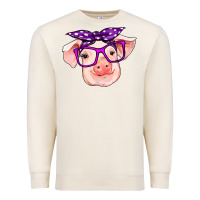 Sandshell pig with bandana Premium Sweatshirt - RanaPortraitStore