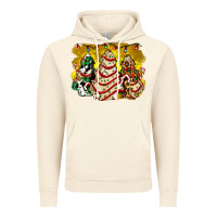 Vintage Artic christmas tree cake and christmas pattern ado Vintage Hoodie - AdoDesignShop