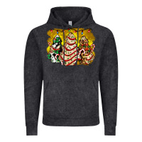 Vintage Black christmas tree cake and christmas pattern ado Vintage Hoodie - AdoDesignShop