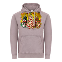 Vintage Zinc christmas tree cake and christmas pattern ado Vintage Hoodie - AdoDesignShop