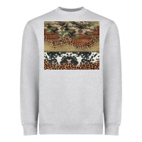 Heather Grey cowhide leopard camouflage Heavyweight Sweatshirt - Jasminsmagicworld