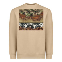 Cowhide Leopard Camouflage Heavyweight Sweatshirt | Teevron