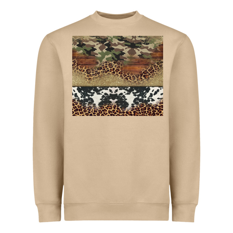 Cowhide Leopard Camouflage Heavyweight Sweatshirt by Jasminsmagicworld | Teevron
