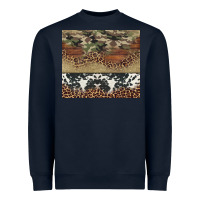 Navy cowhide leopard camouflage Heavyweight Sweatshirt - Jasminsmagicworld
