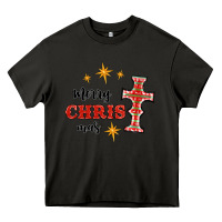 Asphalt merry christmas cross Heavy Core Tee - RanaPortraitStore