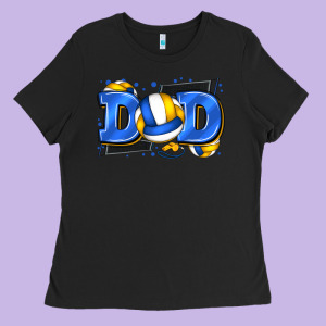 Dad Volleyball Ladies Tee Designed By Zillion Design Studio