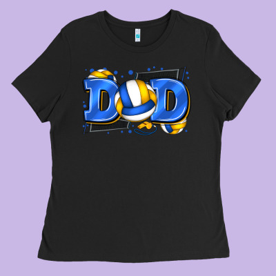 Dad Volleyball Ladies Tee Designed By Zillion Design Studio