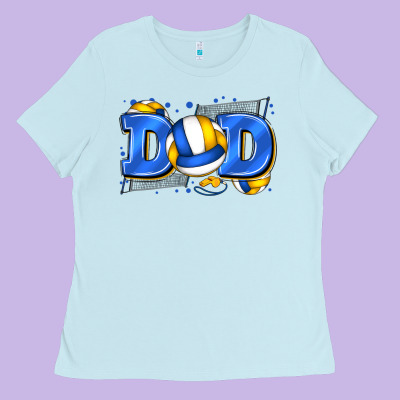 Dad Volleyball Ladies Tee Designed By Zillion Design Studio