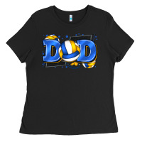 Black dad volleyball Ladies Tee - Zillion Design Studio