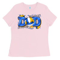 Bubblegum Pink dad volleyball Ladies Tee - Zillion Design Studio