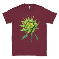 Burgundy sun fill green green sunflower Classic Tee - LillyAllenDesigns