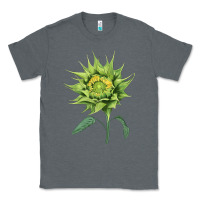 Charcoal Heather sun fill green green sunflower Classic Tee - LillyAllenDesigns