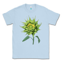 Dusty Blue sun fill green green sunflower Classic Tee - LillyAllenDesigns