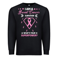 Black I am a Breast Cancer Survivor What is Your Superpower Premium Sweatshirt - Bettercallsaul