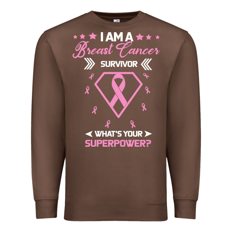 I Am A Breast Cancer Survivor What Is Your Superpower Premium Sweatshirt by Bettercallsaul | Teevron