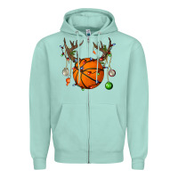 Basketball Horn Christmas Zipper Hoodie | Teevron