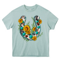Arona cowhide sunflower horseshoe Heavy Core Tee - Zillion Design Studio