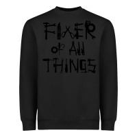 Black Fixer Of All Things Heavyweight Sweatshirt - LillyAllenDesigns