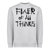 Heather Grey Fixer Of All Things Heavyweight Sweatshirt - LillyAllenDesigns