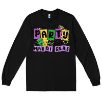 Black aint no party like mardi gras Long Sleeve Tee - MaliasSmallBusiness