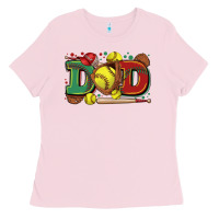 Bubblegum Pink dad softball Ladies Tee - Zillion Design Studio