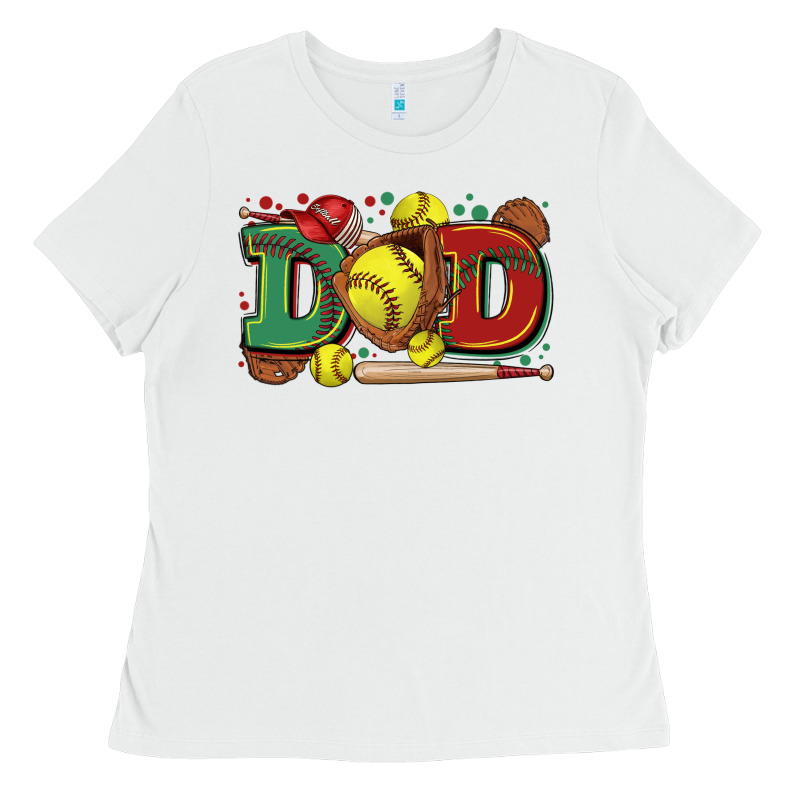 Dad Softball Ladies Tee by Zillion Design Studio | Teevron