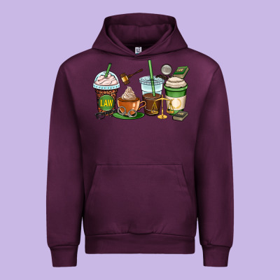 Lawyer Coffee Cups Urban Hoodie Designed By Oliviacreatesart