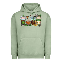 Pigment Oil Green lawyer coffee cups Urban Hoodie - OliviaCreatesArt