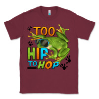 Burgundy too hip to hop frog Classic Tee - LillyAllenDesigns