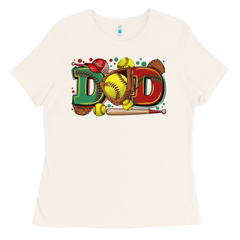 Dad Softball Ladies Tee by Zillion Design Studio | Teevron