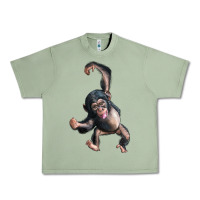 Oil Green baby chimpanzee Urban Heavy Tee - LillyAllenDesigns