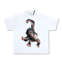 White baby chimpanzee Urban Heavy Tee - LillyAllenDesigns