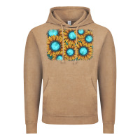 Vintage Coffee sunflower gemstone background Vintage Hoodie - JahusDesignShop