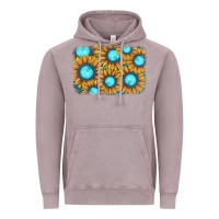 Vintage Zinc sunflower gemstone background Vintage Hoodie - JahusDesignShop