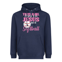 Navy This Girl Jesus And Softball Heavyweight Hoodie - Bettercallsaul