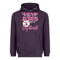 Plum This Girl Jesus And Softball Heavyweight Hoodie - Bettercallsaul