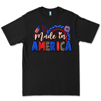 Black Made in America 4th of july Premium Tee - CowGirlArtShop