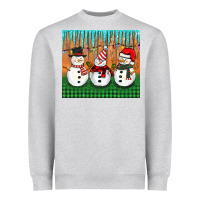 Heather Grey christmas snovman Heavyweight Sweatshirt - BarkalooDesign